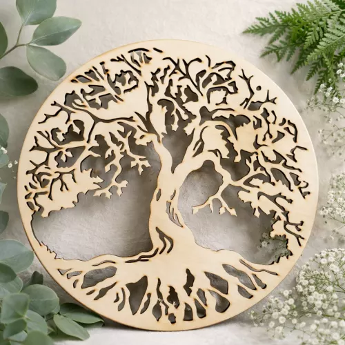 Arbre de vie rond en bois