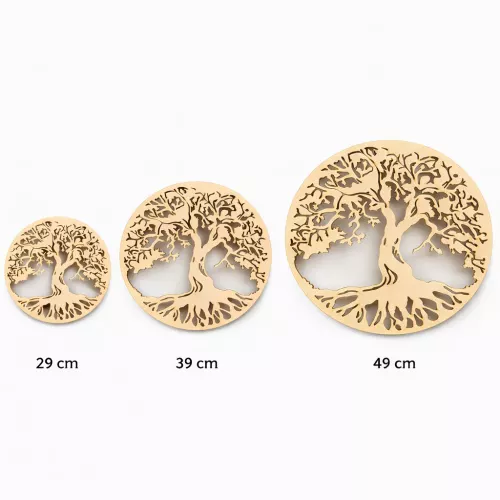 Arbre de vie rond en bois
